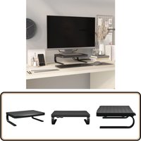Monitorständer Schwarz 37x28x11,5 cm - Monitorständer - Schreibtisch Organizer - pc Zubehör - Ergonomie - Bildschirmhalterung von VIDAXL