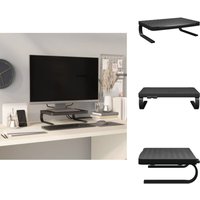 Monitorständer Schwarz 37x28x11,5 cm - Monitorständer - Schreibtisch Organizer - pc Zubehör - Ergonomie - Bildschirmhalterung von VIDAXL