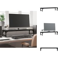 Vidaxl - Monitorständer Schwarz 85x23x15,5 cm Holzwerkstoff - Monitorständer - Computertisch - Schreibtischaccessoires - Ergonomie - Bürobedarf von VIDAXL