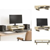 Monitorständer Sonoma-Eiche 50x27x15 cm Holzwerkstoff - Monitorständer - Monitor Ständer - Monitorerhöhung - Monitorständer Schreibtisch von VIDAXL