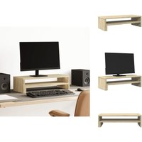 Monitorständer Sonoma-Eiche 54x22x15 cm Holzwerkstoff - Monitorständer - Monitor Ständer - Monitorerhöhung - Monitorständer Schreibtisch von VIDAXL