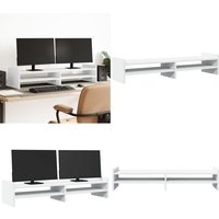 Monitorständer Weiß 100x27x20 cm Holzwerkstoff - Vidaxl von VIDAXL