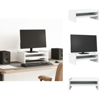 Vidaxl - Monitorständer Weiß 42x24x16 cm Holzwerkstoff - Monitorständer - Monitor Ständer - Monitorerhöhung - Monitorständer Schreibtisch von VIDAXL