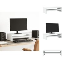 Monitorständer Weiß 54x22x15 cm Holzwerkstoff - Monitorständer - Monitor Ständer - Monitorerhöhung - Monitorständer Schreibtisch von VIDAXL