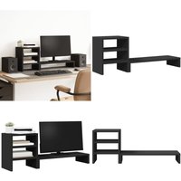 Vidaxl - Monitorständer mit Schreibtisch-Organizer Schwarz Holzwerkstoff von VIDAXL