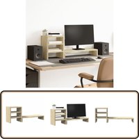 Vidaxl - Monitorständer mit Schreibtisch-Organizer Sonoma-Eiche von VIDAXL
