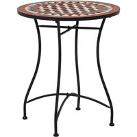 Bonnevie - Bistrotisch Mosaik Keramik Braun 60 cm vidaXL744578 von BONNEVIE