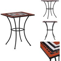 Mosaik-Bistrotisch Terrakottarot und Weiß 60 cm Keramik - Mosaiktisch - Bistrotisch - Gartenmöbel - Terracotta Tisch - Weißer Tisch Mosaik-Bistrotisch Terrakottarot und Weiß 60 cm Keramik - Mosaiktisch - Bistrotisch - Gartenmöbel - Terracotta Tisch - Weißer Tisch von VIDAXL
