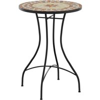 Mosaik-Bistrotisch Terrakottarot und Weiß Ø50x70 cm Keramik Vidaxl 702071 von VIDAXL