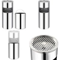 Mülleimer mit Aschenbecher Hotel 30 l Edelstahl - Aschenbecher Mülleimer - Abfalleimer Aschenbecher - Home & Living - Silber Mülleimer mit Aschenbecher Hotel 30 l Edelstahl - Aschenbecher Mülleimer - Abfalleimer Aschenbecher - Home & Living - Silber von VIDAXL