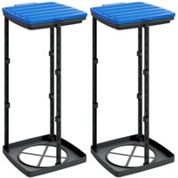 Müllsackständer 2 Stk. Schwarz und Blau 60 l pp Vidaxl Müllsackständer 2 Stk. Schwarz und Blau 60 l pp Vidaxl von VIDAXL