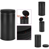 Mülltonnen & Abfalleimer - Living Automatischer Sensor-Mülleimer 60 l Kohlenstoffstahl Schwarz - Schwarz von VIDAXL