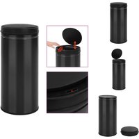 Mülltonnen & Abfalleimer - Living Automatischer Sensor-Mülleimer 80 l Kohlenstoffstahl Schwarz - Schwarz von VIDAXL