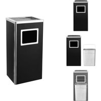 Mülltonnen & Abfalleimer - Living Mülleimer mit Aschenbecher Hotel 45 l Stahl Schwarz - Schwarz Mülltonnen & Abfalleimer - Living Mülleimer mit Aschenbecher Hotel 45 l Stahl Schwarz - Schwarz von VIDAXL