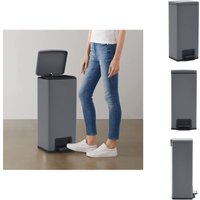 Mülltonnen & Abfalleimer - Living Mülleimer mit Pedal Anti-Fingerabdruck 30 l Grau Edelstahl - Grau Mülltonnen & Abfalleimer - Living Mülleimer mit Pedal Anti-Fingerabdruck 30 l Grau Edelstahl - Grau von VIDAXL