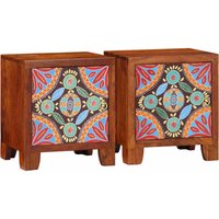 Nachttisch 2 Stk. 40x30x45 cm Massivholz Akazie - Vidaxl Nachttisch 2 Stk. 40x30x45 cm Massivholz Akazie - Vidaxl von VIDAXL