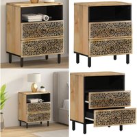 Nachttisch 50x33x60 cm Massivholz Mango - Nachtisch - Nachttisch Mango - Wohnzimmerdeko - Holznachtisch - Vintage Stil - Home & Living von VIDAXL