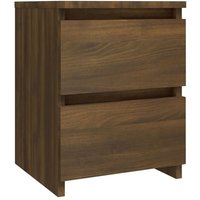 Bonnevie - Nachttisch,Beistelltisch Braun Eichen-Optik 30x30x40 cm Holzwerkstoff vidaXL von BONNEVIE