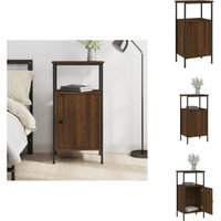 Vidaxl - Nachttisch Braun Eichen-Optik 41x31x80 cm Holzwerkstoff - Industrielles Design - Nachttisch - Beistelltisch - Wohnzimmermöbel - Holzwerkstoff Vidaxl - Nachttisch Braun Eichen-Optik 41x31x80 cm Holzwerkstoff - Industrielles Design - Nachttisch - Beistelltisch - Wohnzimmermöbel - Holzwerkstoff von VIDAXL