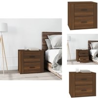 Vidaxl - Nachttisch Braun Eichen-Optik 50x39x47 cm - Nachttisch - Holznachtisch - Wohnzimmermöbel - Schlafzimmermöbel - Kommoden von VIDAXL