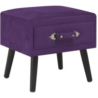 Bonnevie - Nachttisch,Beistelltisch Dunkelviolett 40 x 35 x 40 Samt vidaXL von BONNEVIE