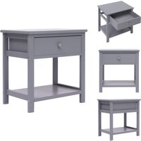 Vidaxl - Nachttisch Grau 40×29×42 cm Paulownia Holz - Nachtisch - Grau - Paulownia Holz - Schlafzimmermöbel - Kommode von VIDAXL