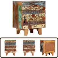Nachttisch Handgeschnitzt 40x30x50 cm Altholz Massiv - Massivholzmöbel - Altholz - Vintage Stil - Nachttisch - Kommode von VIDAXL