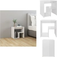 Nachttisch Hochglanz-Weiß 40x30x40 cm Holzwerkstoff - Nachttisch - Wohnzimmer Dekoration - Holzwerkstoff Möbel - Weißes Möbelstück - Kommode Nachttisch Hochglanz-Weiß 40x30x40 cm Holzwerkstoff - Nachttisch - Wohnzimmer Dekoration - Holzwerkstoff Möbel - Weißes Möbelstück - Kommode von VIDAXL