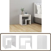 Nachttisch Hochglanz-Weiß 40x30x40 cm Holzwerkstoff - Nachttisch - Wohnzimmer Dekoration - Holzwerkstoff Möbel - Weißes Möbelstück - Kommode von VIDAXL