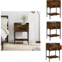 Vidaxl - Nachttisch Räuchereiche 40,5x31x60 cm Holzwerkstoff - Nachttisch - Holzwerkstoff - Esszimmertisch - Wohnzimmertisch - Sideboard Vidaxl - Nachttisch Räuchereiche 40,5x31x60 cm Holzwerkstoff - Nachttisch - Holzwerkstoff - Esszimmertisch - Wohnzimmertisch - Sideboard von VIDAXL