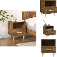 Vidaxl - Nachttisch Räuchereiche 40x35x47 cm - Nachttisch - Esszimmertisch - Wohnzimmertisch - Holzmöbel - Skandinavisches Design von VIDAXL