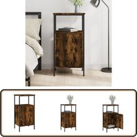 Nachttisch Räuchereiche 41x31x80 cm Holzwerkstoff - Industrielles Design - Nachttisch - Wohnzimmermöbel - Holzmöbel - Holzwerkstoff Nachttisch Räuchereiche 41x31x80 cm Holzwerkstoff - Industrielles Design - Nachttisch - Wohnzimmermöbel - Holzmöbel - Holzwerkstoff von VIDAXL