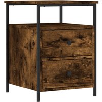 Bonnevie - Nachttisch,Beistelltisch Räuchereiche 44x45x60 cm Holzwerkstoff vidaXL von BONNEVIE