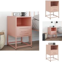 Vidaxl - Nachttisch Rosa 36x39x60,5 cm Stahl - Industrielles Design - Nachttisch - Beistelltisch - Schreibtisch - Rosa Nachttisch von VIDAXL