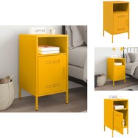 Nachttisch Senfgelb 36x39x68 cm Stahl - Industrielles Design - Nachttisch - Schreibtischlampe - Regal - Wohnraum Dekoration Nachttisch Senfgelb 36x39x68 cm Stahl - Industrielles Design - Nachttisch - Schreibtischlampe - Regal - Wohnraum Dekoration von VIDAXL