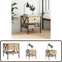 Vidaxl - Nachttisch Sonoma-Eiche 40x42x45 cm Holzwerkstoff - Industrielles Möbelstück - Nachttisch - Beistelltisch - Wohnzimmerdeko - Holzwerkstoff von VIDAXL