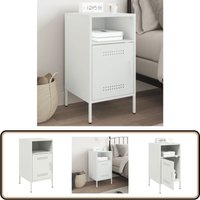 Nachttisch Weiß 36x39x68 cm Stahl - Industrielles Design - Nachttisch - Schreibtischlampe - Regal - Wohnraum Dekoration Nachttisch Weiß 36x39x68 cm Stahl - Industrielles Design - Nachttisch - Schreibtischlampe - Regal - Wohnraum Dekoration von VIDAXL