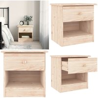 Vidaxl - Nachttisch alta Natur 41x35x41 cm Massivholz Kiefer - Nachttisch - Massivholzmöbel - Kiefernholz - Wohnraumgestaltung - Schlafzimmermöbel von VIDAXL