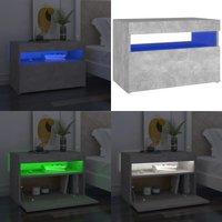 Vidaxl - Nachttisch mit LED-Leuchten Betongrau 60x35x40 cm - Nachttisch - Wohnzimmer Deko - Holzwerkstoff Möbel - led Tischleuchte - Grau Nachttisch Vidaxl - Nachttisch mit LED-Leuchten Betongrau 60x35x40 cm - Nachttisch - Wohnzimmer Deko - Holzwerkstoff Möbel - led Tischleuchte - Grau Nachttisch von VIDAXL