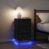 Nachttisch mit LED-Leuchten Schwarz 38x34x65 cm - Vidaxl Nachttisch mit LED-Leuchten Schwarz 38x34x65 cm - Vidaxl von VIDAXL
