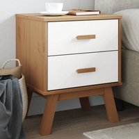 Nachttisch olden Weiß und Braun Massivholz Kiefer Vidaxl Nachttisch olden Weiß und Braun Massivholz Kiefer Vidaxl von VIDAXL