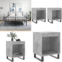 Nachttische 2 Stk. Betongrau 40x35x50 cm Holzwerkstoff - Beton Grau Nachttisch - Wohnzimmer Dekoration - Holzwerkstoff Nachttisch - Schrank - Kommode von VIDAXL