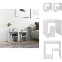Nachttische 2 Stk. Hochglanz-Weiß 40x30x40 cm Holzwerkstoff - Nachttische - Holzwerkstoffe Möbel - Weißes Wohnzimmer - Wohnraum Deko - Kommode Nachttische 2 Stk. Hochglanz-Weiß 40x30x40 cm Holzwerkstoff - Nachttische - Holzwerkstoffe Möbel - Weißes Wohnzimmer - Wohnraum Deko - Kommode von VIDAXL