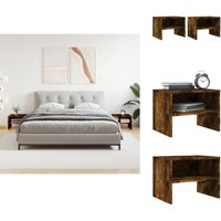 Nachttische 2 Stk. Räuchereiche 40x30x30 cm Holzwerkstoff - Nachttisch - Holzwerkstoff Möbel - Wohnraum Einrichtung - Sideboard - Beistelltisch Nachttische 2 Stk. Räuchereiche 40x30x30 cm Holzwerkstoff - Nachttisch - Holzwerkstoff Möbel - Wohnraum Einrichtung - Sideboard - Beistelltisch von VIDAXL
