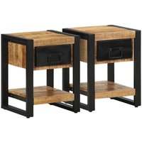 Nachttische 2 Stk. Raues Mangoholz - Vidaxl Nachttische 2 Stk. Raues Mangoholz - Vidaxl von VIDAXL