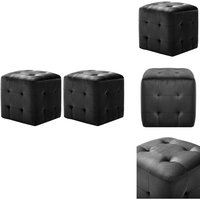 Nachttische 2 Stk. Schwarz 30×30×30 cm Samtstoff - Nachtisch - Nachttisch Schwarz - Wohnzimmer Deko - Möbel Set - Samt Tisch von VIDAXL