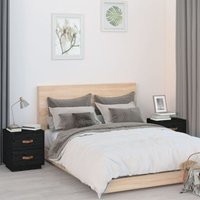 Nachttische 2 Stk. Schwarz 40x34x45 cm Massivholz Kiefer - Vidaxl Nachttische 2 Stk. Schwarz 40x34x45 cm Massivholz Kiefer - Vidaxl von VIDAXL