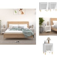 Vidaxl - Nachttische 2 Stk. Weiß 40x35x50 cm - Nachttische - Wohnzimmer Möbel - Holzwerkstoffeinrichtung - Weiße Möbel - Kommode Vidaxl - Nachttische 2 Stk. Weiß 40x35x50 cm - Nachttische - Wohnzimmer Möbel - Holzwerkstoffeinrichtung - Weiße Möbel - Kommode von VIDAXL