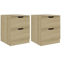 Nachttische 2 Stk. Sonoma-Eiche 40x40x50 cm Spanplatte Vidaxl von VIDAXL