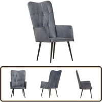 Ohrensessel Grau Echtleder - Ledersessel - Sessel Grau - Wohnzimmersessel - Armchair - Ecksofa Ohrensessel Grau Echtleder - Ledersessel - Sessel Grau - Wohnzimmersessel - Armchair - Ecksofa von VIDAXL